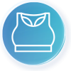 support for breast bra icon